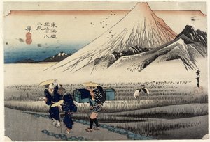 Fuji in de ochtend, Hara, c. 1833