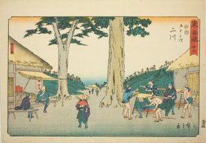 Futakawa: Sarugababa—Nr. 34, uit de serie "Drieënvijftig Stations van de Tokaido"