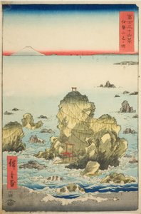 Futami-baai in de provincie Ise (Ise Futamigaura), uit de serie "Zesendertig Zichten op de berg Fuji (Fuji sanjurokkei)"