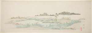 Hagi Tempel, uit de serie "Dertien Zichten op de Omgeving van Edo"
