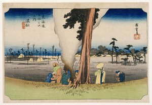Hamamatsu, uit Drieënvijftig Stations op de Tokaido-snelweg, ca. 1834 door Utagawa Hiroshige