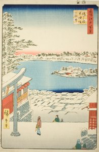 Uitzicht vanaf de Yushima Tenjin Schrijn, uit de serie "Honderd Beroemde Zichten van Edo" door Utagawa Hiroshige