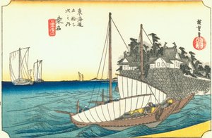 Hiroshige43 kuwana door Utagawa Hiroshige