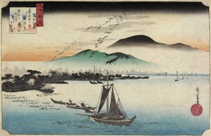 Homing Ganzen bij Katada, ca. 1834