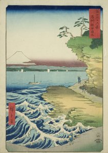 Hota-strand in de provincie Awa, uit de serie "Zesendertig Zichten op de Fuji"