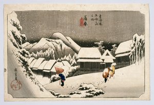 Kambara, van drieënvijftig stations op de Tokaido-snelweg door Utagawa Hiroshige
