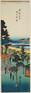 Kanda Myojin-schrijn, uit de serie "Beroemde uitzichten van de oostelijke hoofdstad" door Utagawa Hiroshige