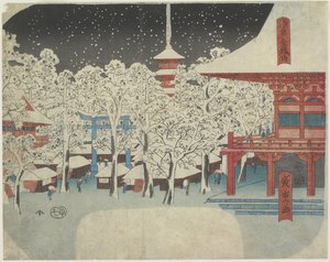 Kinryu_zan Tempel in Asakusa, juli 1852