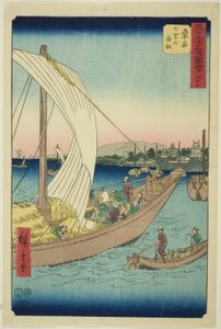 Kuwana: Veerboten bij Shichiri, nr. 43 uit de serie 