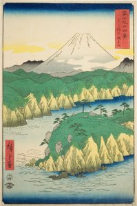 Meer bij Hakone (Hakone no kosui), uit de serie "Zesendertig gezichten op de berg Fuji (Fuji sanjurokkei)"