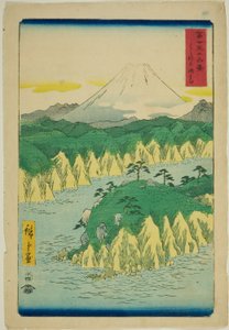 Meer bij Hakone (Hakone no kosui), uit de serie "Zesendertig Zichten op de Berg Fuji (Fuji sanjurokkei)"