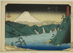 Meer in de Hakone-bergen (Hakone sanchu kosui), uit de serie "Zesendertig gezichten op de berg Fuji (Fuji sanjurokkei)"