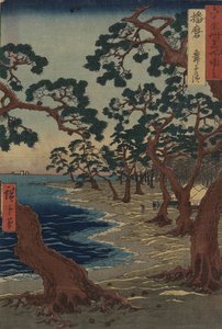 Maiko Strand in de Provincie Harima, december 1854