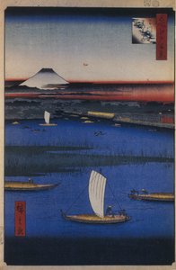 Mitsumata Wakarenofuchi Honderd Beroemde Zichten van Edo, 1856-1858