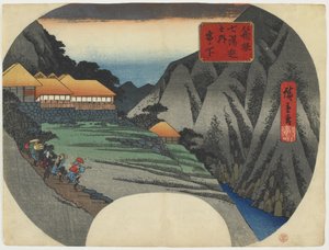 Miyanoshita, 1834-39 (kleur houtsnede)