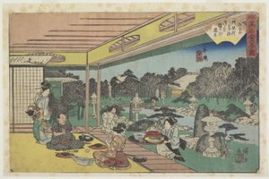 Musashiya bij Ushijima, ca. 1835-1842