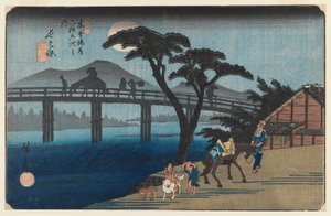 Nagakubo, nr. 28, uit de serie Negenenzestig stations van de Kisokaido-snelweg