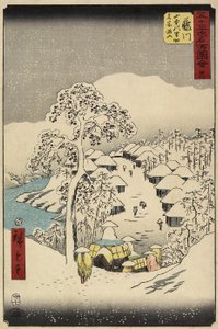 Nr. 38 Yamanaka Dorp in Fujikawa, juli 1855