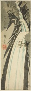 Nunobiki-waterval in de provincie Settsu, uit een ongetitelde serie van uitzichten van de provincies door Utagawa Hiroshige