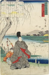 Oud verhaal van Miyako-dori meeuwen en de Sumida-rivier