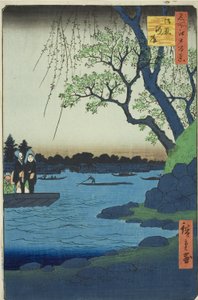 Oumayagashi, uit de serie "Honderd beroemde uitzichten van Edo (Meisho Edo hyakkei)"