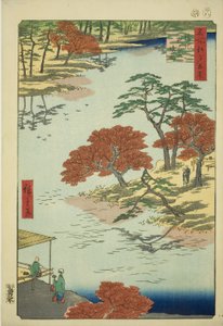 Omgeving van het Akiba-heiligdom, Ukeji, uit de serie "Honderd beroemde uitzichten van Edo"