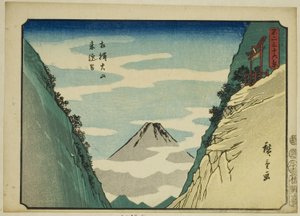 Raigo-vallei bij Oyama in de provincie Sagami, uit de serie "Zesendertig gezichten op de berg Fuji"