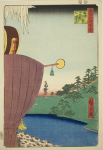 Sanno Festival Processie bij Kojimachi Itchome (Kojimachi Itchome Sanno Matsuri nerikomi), uit de serie "Honderd Beroemde Zichten van Edo (Meisho Edo hyakkei)"