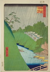Seido en Kanda rivier vanaf Shohei brug (Shoheibashi Seido Kandagawa), nr.47 uit de serie "Honderd beroemde vergezichten van Edo (Meisho Edo hyakkei)". door Utagawa Hiroshige