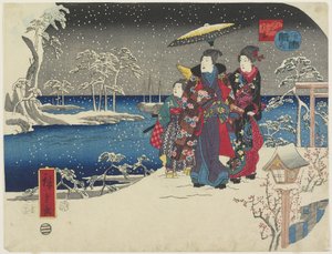 Sneeuw in Akashi, januari 1854