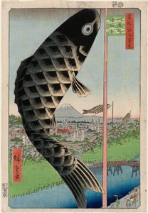 Suidō-brug en Surugadai, uit de serie Honderd Beroemde Zichten van Edo door Utagawa Hiroshige