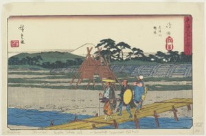 Suruga Bank van de O_i Rivier bij Shimada, 1841-1842