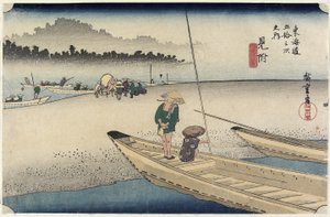 Tenryu Rivier Uitzicht, Mitsuke, c. 1833