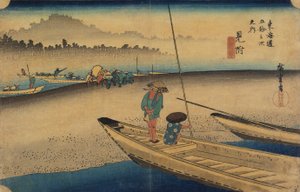 Tenryu Rivierzicht, Mitsuke, c. 1833