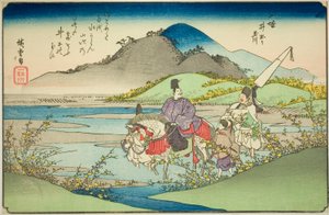 De Ide Juweelrivier in de Yamashiro Provincie, uit de serie "Zes Juweelrivieren in Verschillende Provincies"