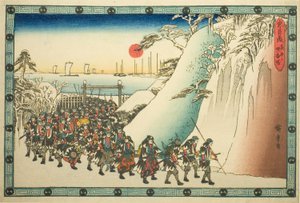 De Nachtelijke Aanval, Deel 6: Wierook Aanbieden, uit de serie "De Wraak van de Loyale Retainers" door Utagawa Hiroshige