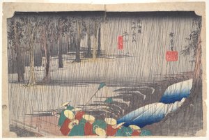 Tsuchiyama Lente Regen: Drieënvijftig Stations van de Tokaido