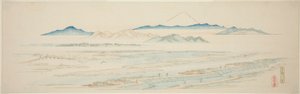 Dorp Tamagawa, uit een ongetitelde serie beroemde zichten van de buitenwijken van Edo