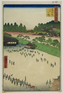 Yastukoji, Binnen de Sujikai Poort (Sujikai-uchi Yatsukoji), uit de serie "Honderd beroemde vergezichten van Edo (Meisho Edo hyakkei)". door Utagawa Hiroshige