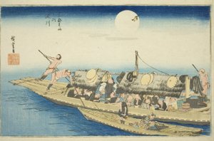Yodo Rivier (Yodogawa), uit de serie "Beroemde Plaatsen in Kyoto (Kyoto meisho no uchi)"