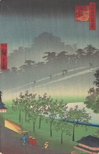 Akasaka Kiri-Ratake Uchu Yu Kei, ca. 1859 door Utagawa Hiroshige II