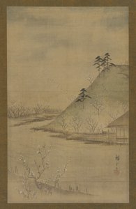 Landschap in de lente, midden 19e eeuw door Utagawa Hiroshige II