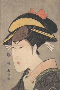 De acteur Matsumoto Yonesaburo in een vrouwenrol, eind 1790s