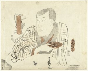 Acteur met schaaltje door Utagawa Kunisada (I)