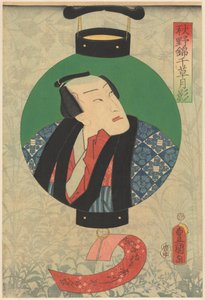 Acteur Nakamura Shikan afgebeeld in een lamp door Utagawa Kunisada (I)
