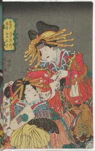 Kurtisanen Kuretaka und Tamakoto door Utagawa Kunisada