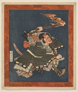 Ichikawa Danjūrō VII als de krijger Minamoto no Yorimasa door Utagawa Kunisada