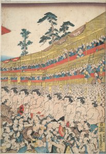 Afbeeldingen van het grote Sumo-festival door Utagawa Kunisada