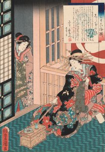 Verhaal van de Courtisane Shiratama door Utagawa Toyokuni
