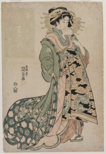 De Courtisane Shiratama van de Tamaya door Utagawa Kunisada